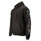 MMCC Men’s Bare Bones Riding Hoodie – Premium Cotton, Reflective Skull Sleeve, Full Zip - MPM1680