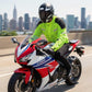Milwaukee Leather MPM1792 Men's Black and High-Viz Green CE Armored Textile Motorcycle Jacket- All Season Biker Jacket