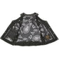 Milwaukee Leather LKL4711 Women's Black Premium Leather Motorcycle Vest with Side Lace Adjustment