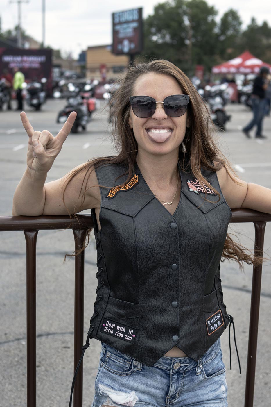 Event Leather | Genuine Leather Motorcycle Vest for Women w/ 9 Patches & 4 Pockets | Biker Vests w/ Conceal Carry ELL4900