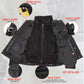 Milwaukee Leather Women's Tara Black Leather Motorcycle Rider 2-in-1 Convertible Hoodie Jacket Vest