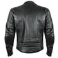 Milwaukee Leather LKM17003  Men's Premium Black Leather Motorcycle Riders Jacket with CE Armor Protecion
