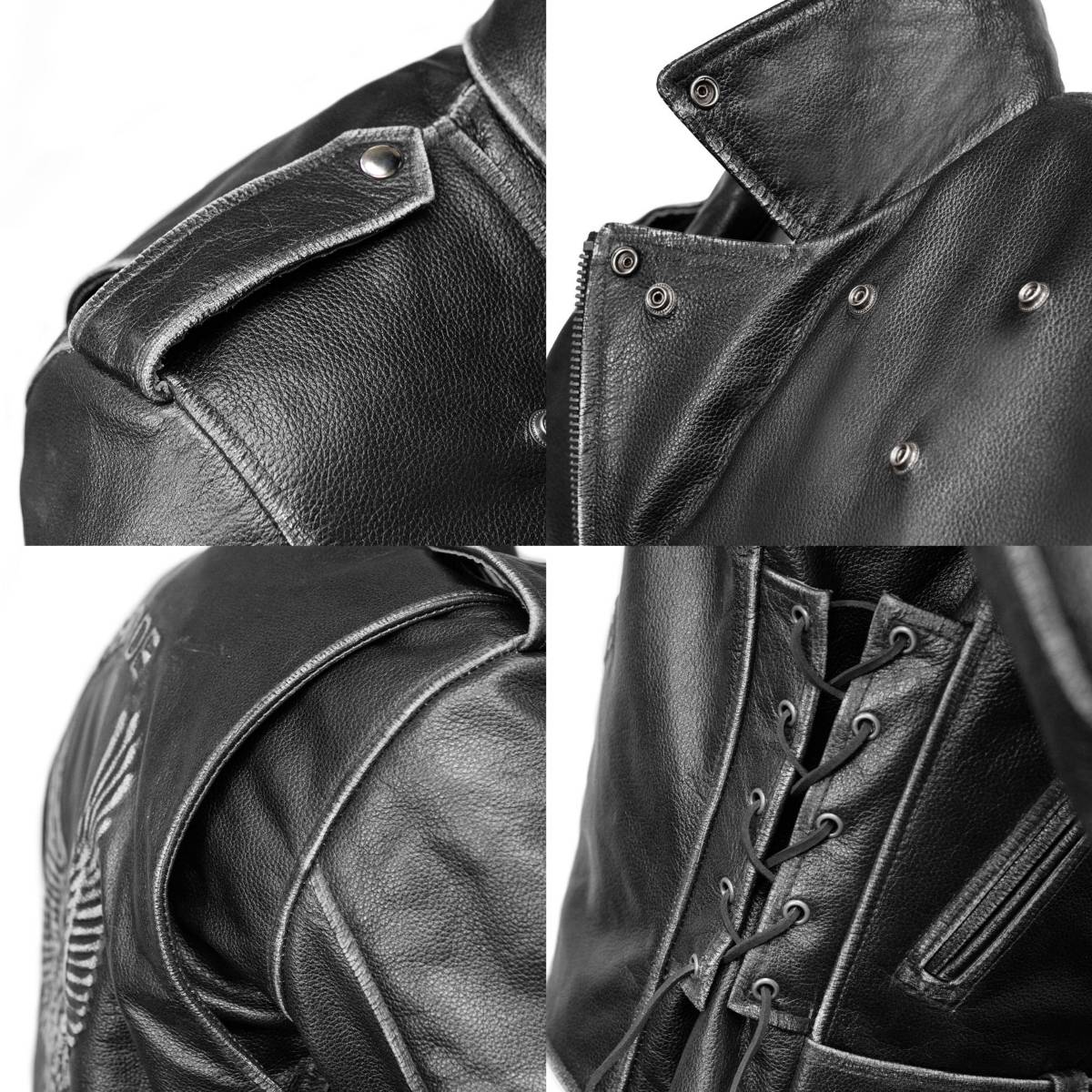 Milwaukee Leather Men's Live to Ride Classic Black Premium Leather CE Armored Motorcycle Jacket - Side Lace - LKM1706