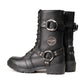 Milwaukee Leather Women's Premium Leather Motorcycle Riding Boots - Lace-To-Toe Harness - Zipper Closure - MBL9391