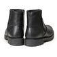 MMCC Men’s Kick Start 7” Black Top Grain Leather Motorcycle Boots - Dual YKK Zippers, Freedom Flex Toe - MBM9009
