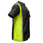 Milwaukee Motorcycle Clothing Co. MDM11611 Men's Black and Neon-Green Button Up Mechanic Shirt w/ Reflective Stripe