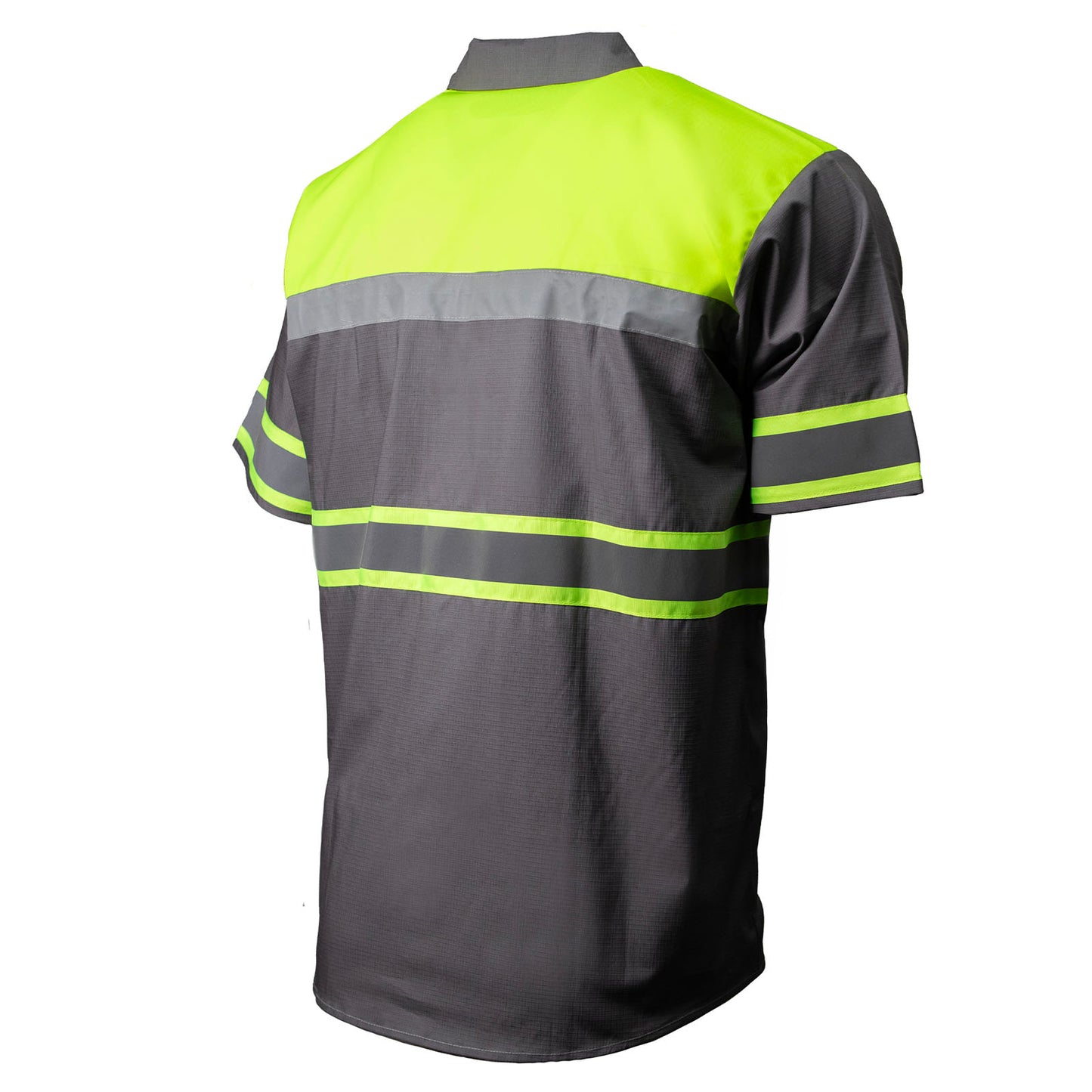 Milwaukee Motorcycle Clothing Co. Men’s Neon/Grey Mechanic Work Shirt – w / Reflective Strip, Rider‑Built MDM11615