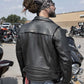 Milwaukee Leather MLM1570 Men’s Black Premium Cowhide Leather Utility Pocket Motorcycle Jacket