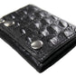 Milwaukee Leather Black Crocodile-Stamped Tri-Fold Leather Wallet - MLW7842