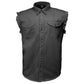 MMCC Men's Rustline Sleeveless Cut-Off Work Shirt - 100% Cotton, Dual Chest Pockets, Button Front - MMC16016