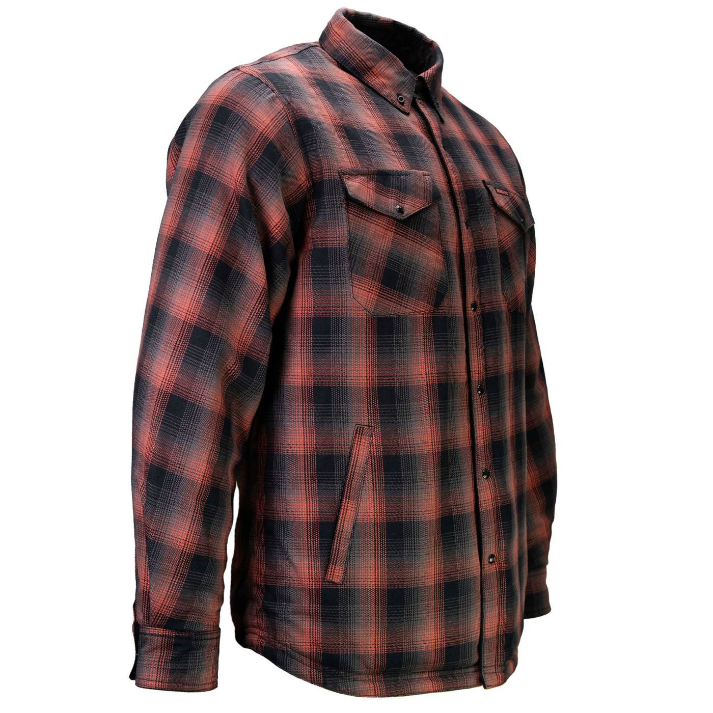 MMCC Men's 'Outlaw' Reversible Flannel Shirt - 100% Cotton Snap Front Plaid w/ Chest and Hand Pockets - MNG11800