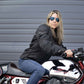 Milwaukee Leather MPL2775 Black Armored Textile Motorcycle Jacket for Women - All Season Jacket w/ Removable Liner
