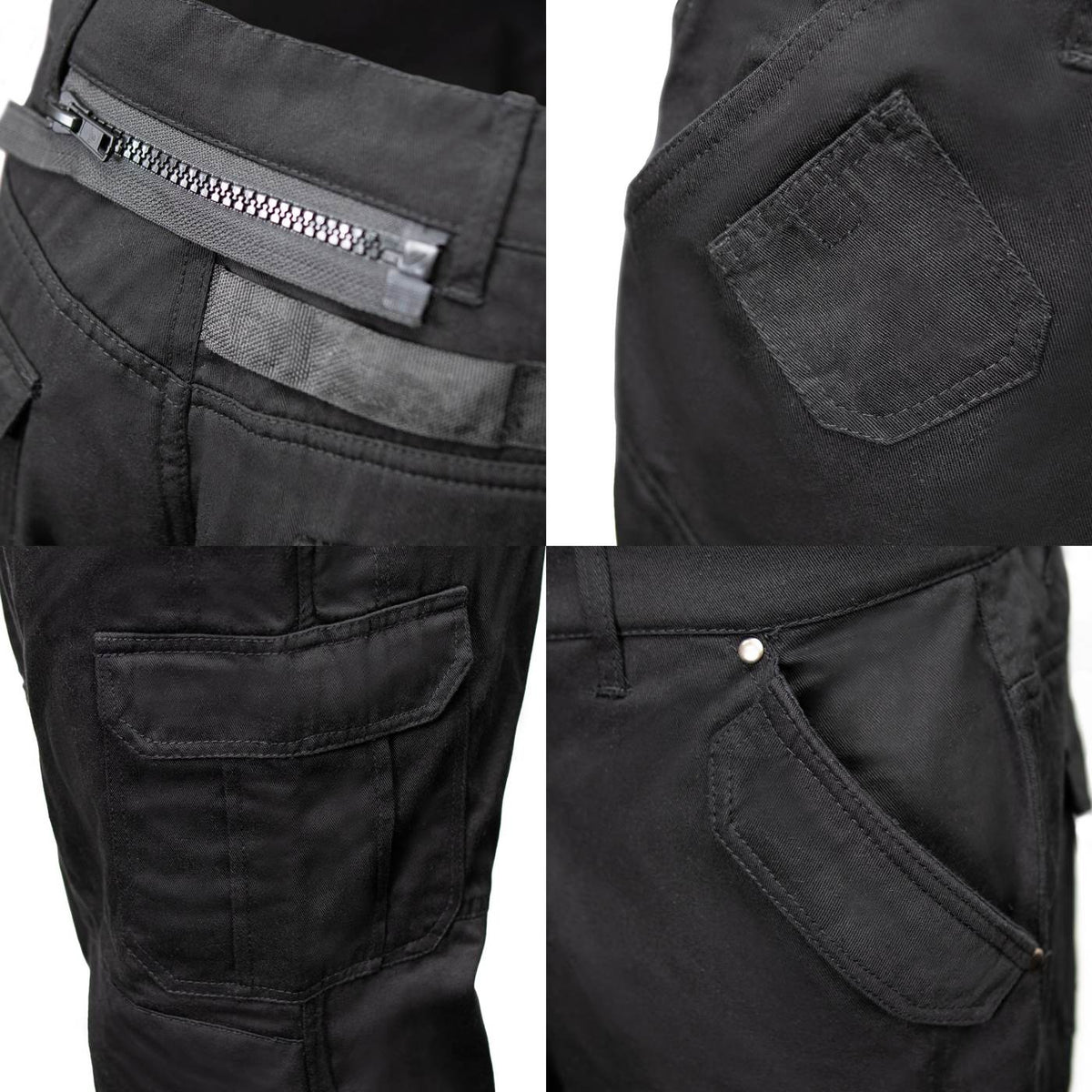 Milwaukee Leather MPM5591 Men's Republic Black CE Armored Motorcycle Denim Jeans Pants Reinforced w/ Aramid Fibers