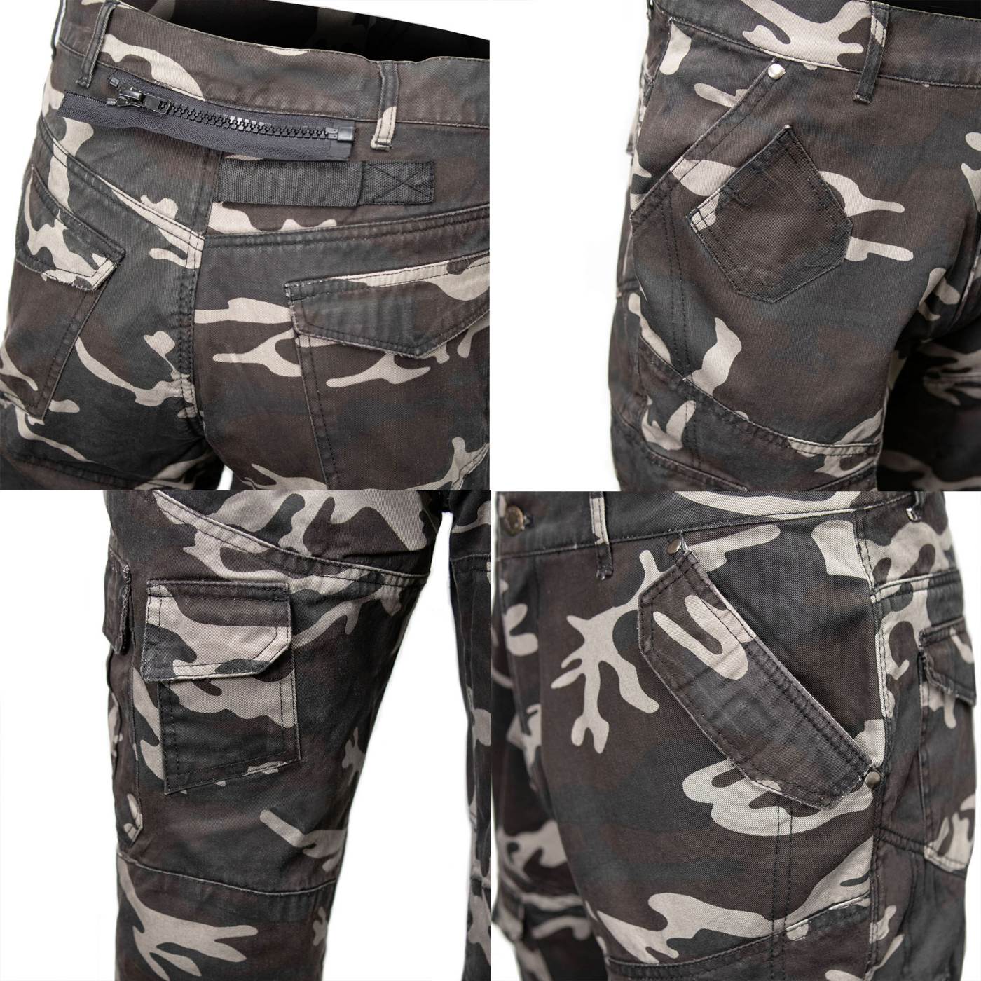 Milwaukee Leather MPM5593 Men's Camo CE Armored Motorcycle Denim Jeans Pants Reinforced w/ Aramid Fibers