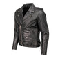 Milwaukee Leather LKM1701 Men's Classic Side Laced Black Motorcycle Premium Leather Jacket with CE Armor Protection