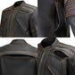 Milwaukee Leather Men's Matte Black Street CE Armored Motorcycle Vented Jacket - Reflective - LKM17012