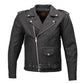 Milwaukee Leather LKM1702 Men's Vintage Flat Black Motorcycle Biker Leather Jacket w/ CE Armor Protection