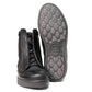 Milwaukee Leather Men's Black Leather Diamond Patterned Reinforced Street Biker Riding Shoes w/ Ankle Support - MBM9104