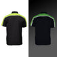 Milwaukee Motorcycle Clothing Co. MDM11604 Men's Black and Neon-Green Button Up Mechanic Shirt w/ Reflective Stripe