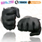 Milwaukee Leather MG7502 Men's Black Leather ‘Cool-Tec’ with i-Touch Screen Compatible Gel Palm Motorcycle Hand Gloves