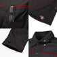 MMCC Men's Octane Long Sleeve Mechanic Shirt - Black with Red Stripe - 50-50 Cotton Poly - MMCC16002
