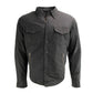 Milwaukee Leather Men’s Two-Tone CE Armored Flannel - Solid Front / Plaid Back - Reinforced w/ Aramid Fibers - MPM1670