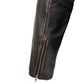 Milwaukee Leather Men’s Copperline Black Leather Moto Café Racer Jacket, Stand Collar, 6 Pockets - SFM1816