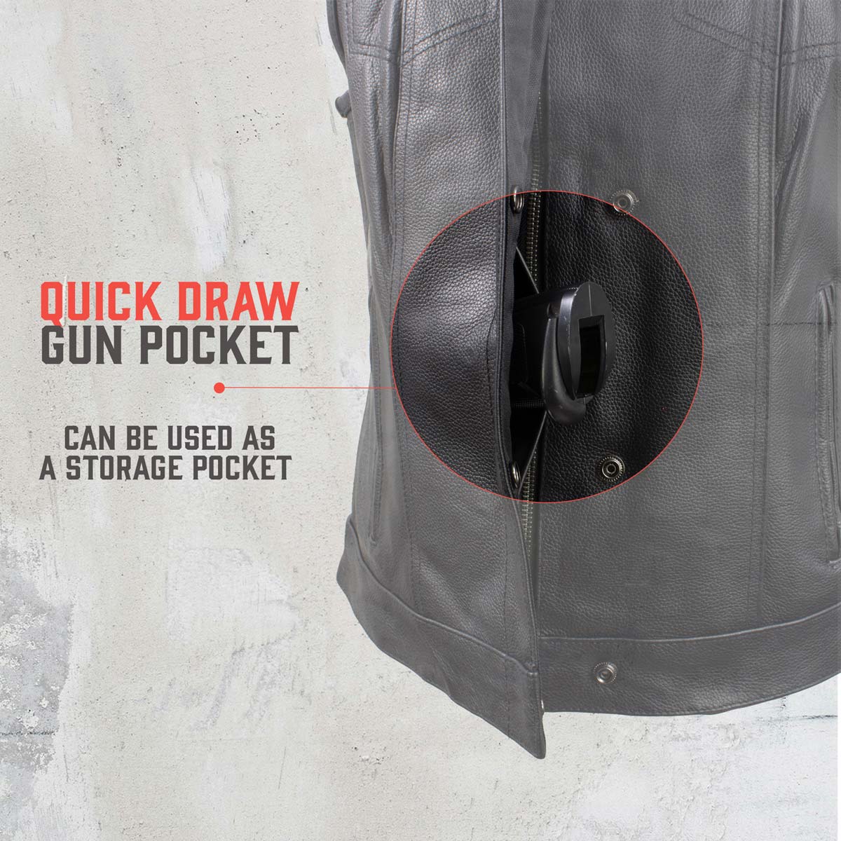 Milwaukee Leather Women's Tara Black Leather Motorcycle Rider 2-in-1 Convertible Hoodie Jacket Vest