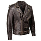 Milwaukee Leather Men's Live to Ride Classic Retro Brown Premium Leather CE Armored Motorcycle Jacket - Side Lace - LKM1707