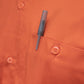 Milwaukee Leather MDM11686 Men’s OrangeButton-Up Heavy-Duty Work Shirt - Classic Mechanic Shirt w/ Pockets