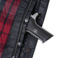 Milwaukee Leather MDM3030 Men’s Black Waxy Coated Denim Club Style Motorcycle Rider Vest w/ Shirt Collar