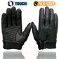 Milwaukee Leather MG7745 Women's Black Deerskin Laced Wrist Motorcycle Gloves w/ Gel Palm and i-Touch Screen