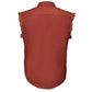MMCC Men's Rustline Sleeveless Cut-Off Work Shirt - 100% Cotton, Dual Chest Pockets, Button Front - MMC16015