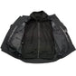 Milwaukee Leather Men's Vengeance Black Armored Textile Motorcycle Jacket with Skull Embroidery - MPM17019