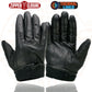 Milwaukee Leather SH226TH Men's Black Thermal Lined Leather Motorcycle Hand Gloves W/ Wrist Zipper Closure