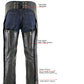 Milwaukee Leather LKM5722 Men's Black Premium Leather Dual Comfort Motorcycle Biker Rider Chaps