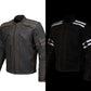 Milwaukee Leather Men's Matte Black Street CE Armored Motorcycle Vented Jacket - Reflective - LKM17012