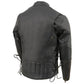 Milwaukee Leather LKM1900 Boy's Black Leather Side Lace Vented Moto Jacket