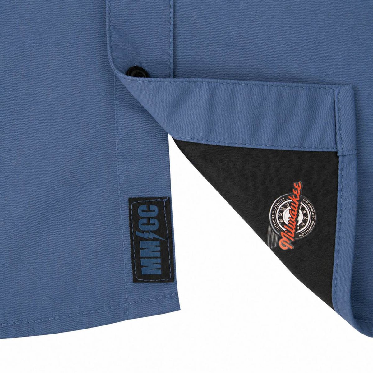 MMCC Men's Block Shift Long Sleeve Mechanic Shop Shirt - Microfiber Panel - MMC16155