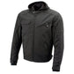 Milwaukee Leather Men's Flight 1300D Nylon Motorcycle Jacket with CE Armor and Removable Hoodie - MPM17017