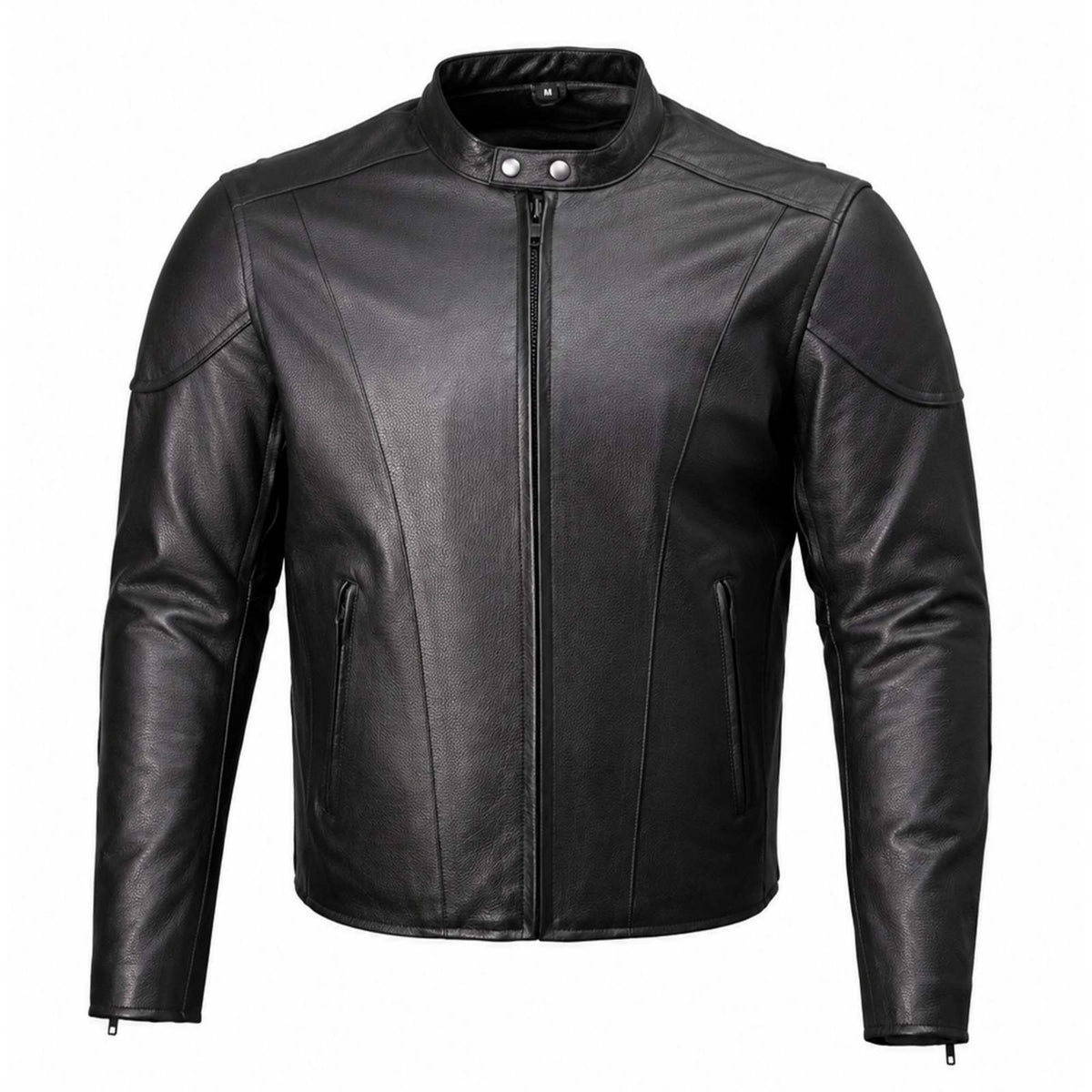 Milwaukee Leather Men's Premium Black Leather Motorcycle Riders Jacket with CE Armor Protection - LKM17003