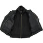 Milwaukee Leather Men's Futile CE Armored Leather Motorcycle Jacket w/ Hoodie Liner, Reflective Skull - LKM17016