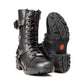 Milwaukee Leather Women's Premium Leather Motorcycle Riding Boots - Lace-To-Toe Harness - Zipper Closure - MBL9391