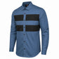 MMCC Men's Block Shift Long Sleeve Mechanic Shop Shirt - Microfiber Panel - MMC16155