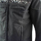 Milwaukee Leather Men's Vengeance Black Armored Textile Motorcycle Jacket with Skull Embroidery - MPM17019