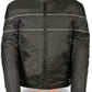 NexGen SH212102 Men's Black Textile Vented Moto Jacket with Reflective Piping