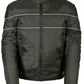 NexGen SH212102 Men's Black Textile Vented Moto Jacket with Reflective Piping