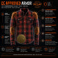 Milwaukee Leather MPM1631 Men's Plaid Flannel Biker Shirt with CE Approved Armor - Reinforced w/ Aramid Fiber