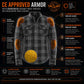 Milwaukee Leather MPM1630 Men's 'Asphalt Shield - Hoya' Plaid Flannel Biker Shirt w/ CE Armor - Reinforced w/ Aramid Fibers