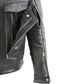 Milwaukee Leather LKM1700 Men's Premium Black Buffalo Leather Cruiser Motorcycle Jacket with CE Armort Protection